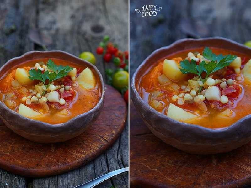 Суп из баклажанов с помидорами и другими вкусностями