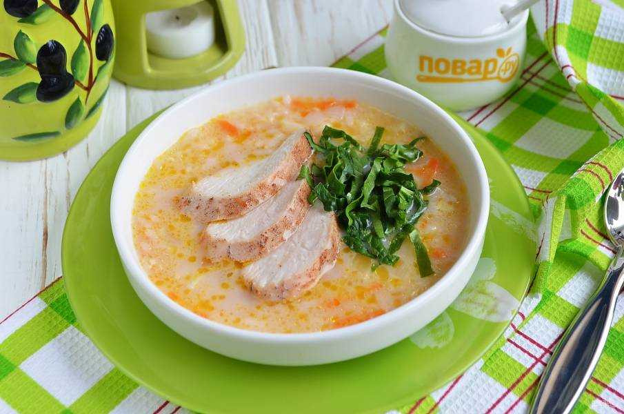 Куриный суп с рисом и картошкой