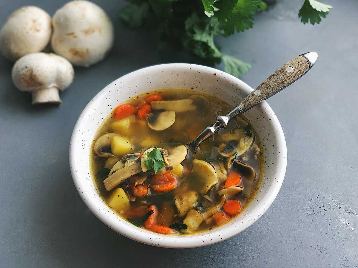 Суп с шампиньонами и картофелем рецепт с фото пошагово
