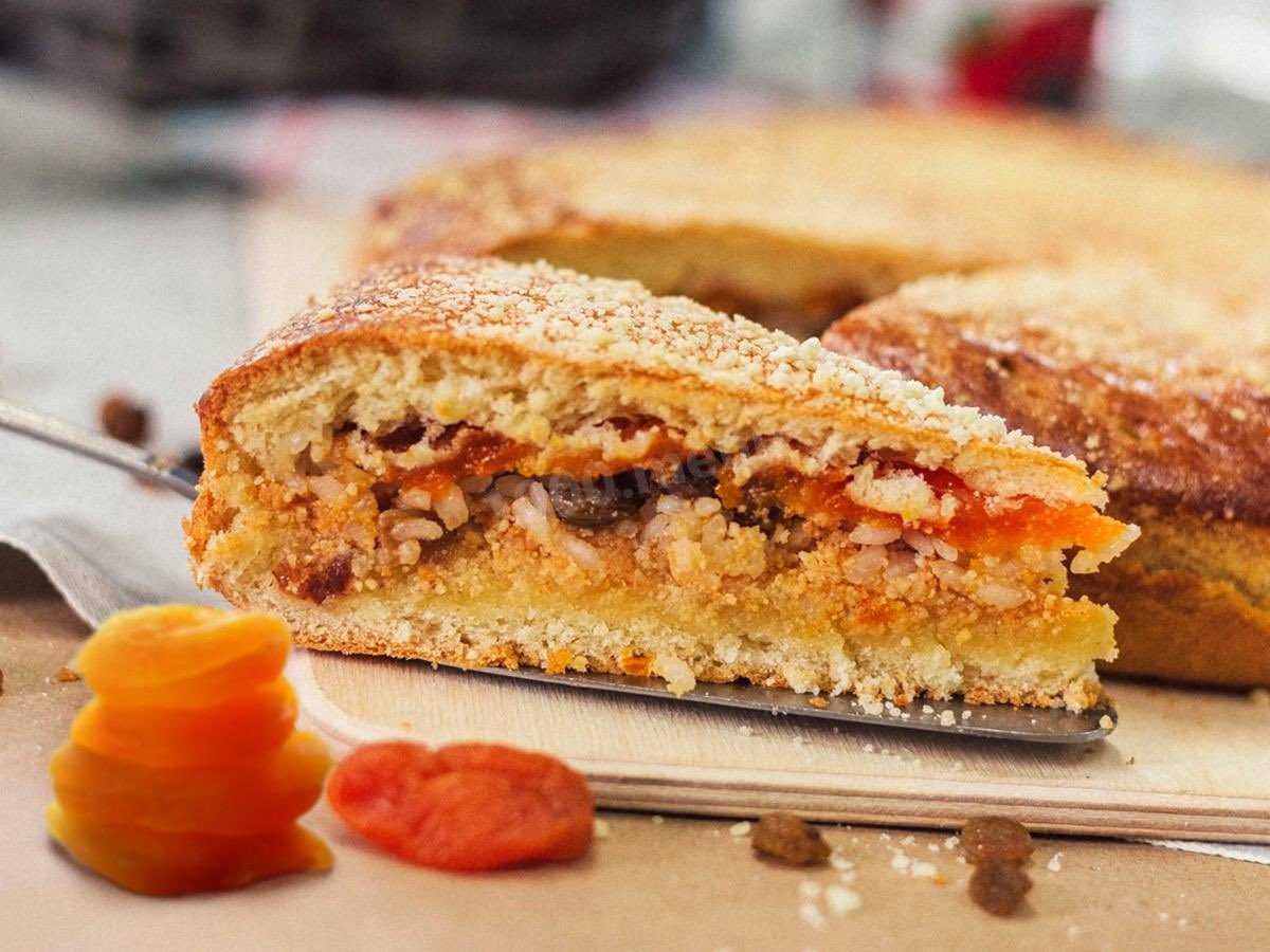 Тесто для губадия с рисом изюмом и курагой рецепт с фото