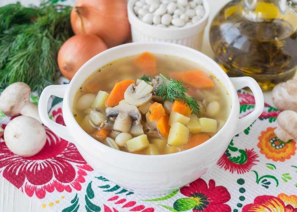 Суп с фасолью и грибами – рецепт с фото постного блюда