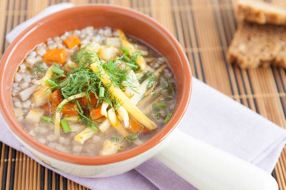 Суп с грибами и гречкой - 6 пошаговых фото в рецепте