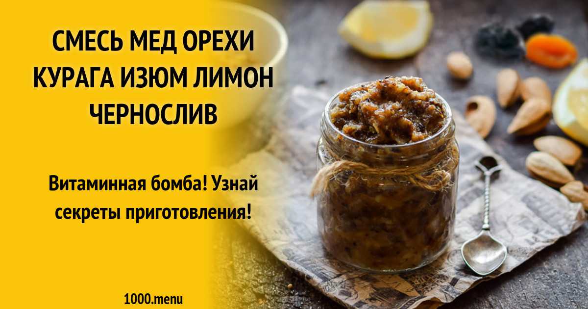 Смесь курага чернослив мед рецепт