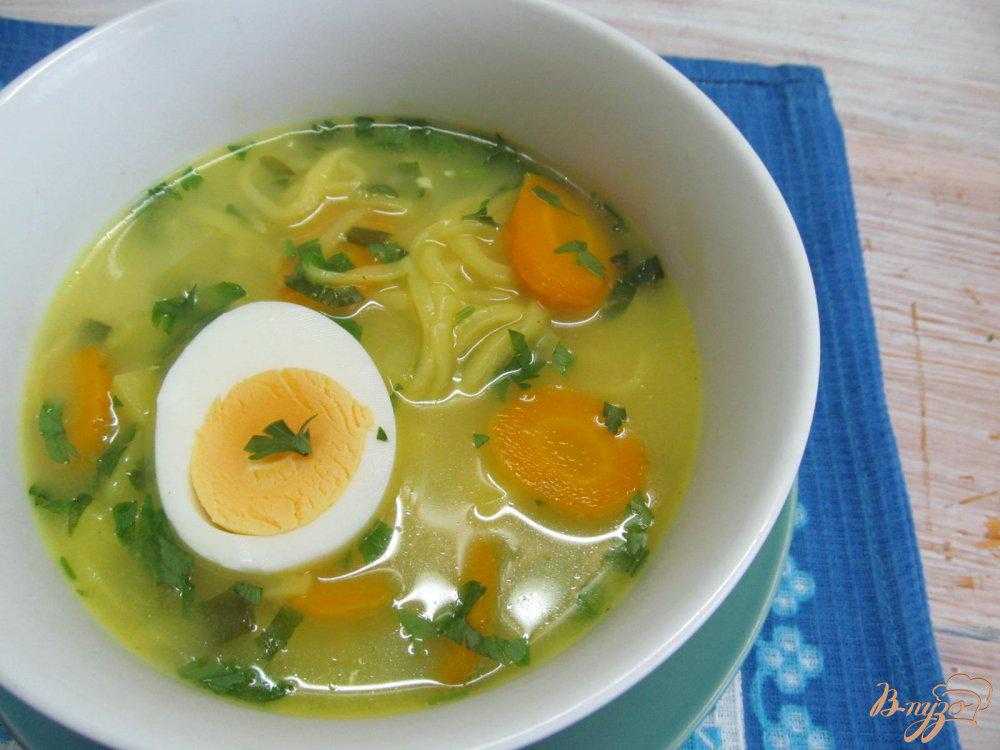 Суп с яйцом на курином бульоне рецепт с фото