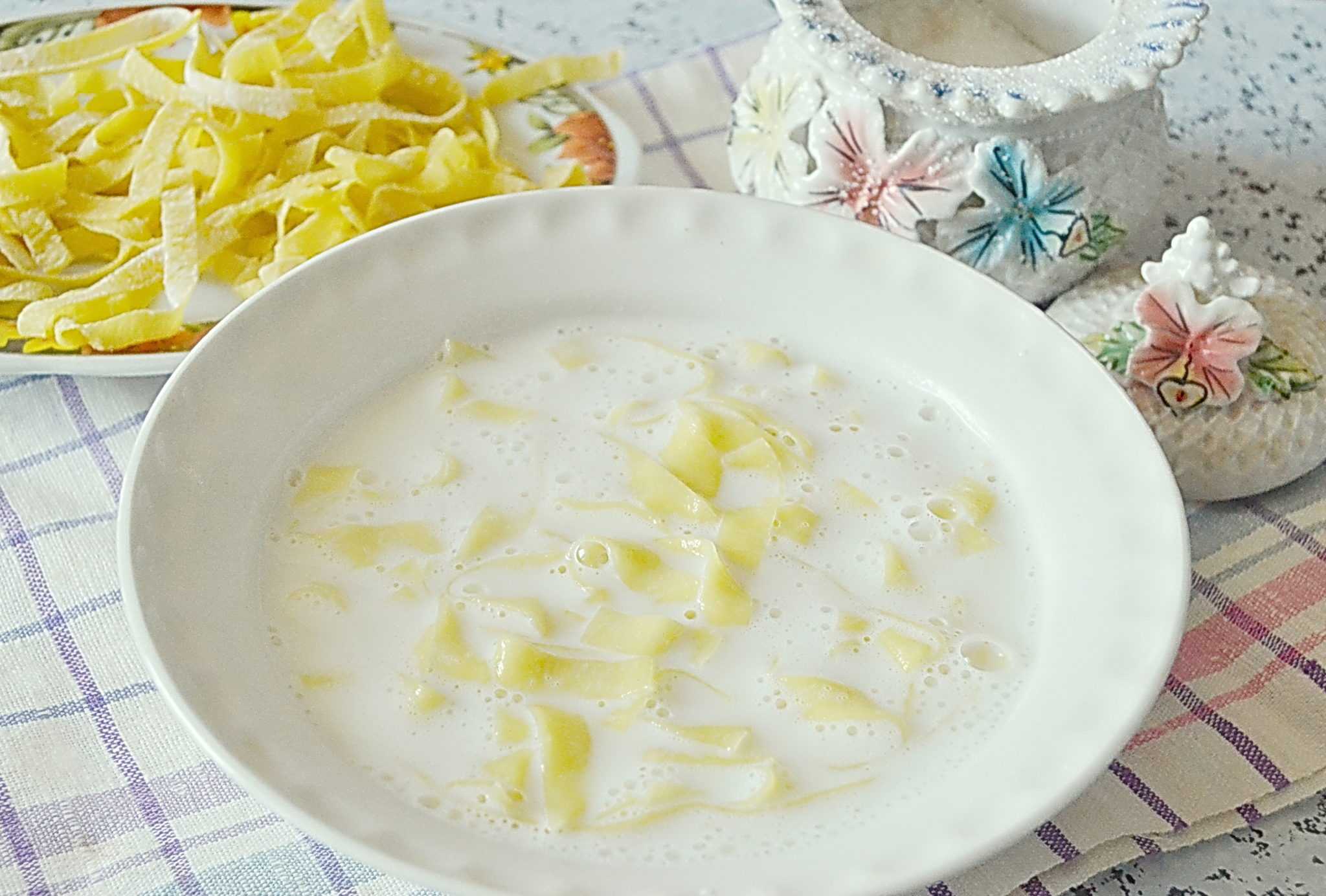 Молочный суп с макаронами по рецепту с фото