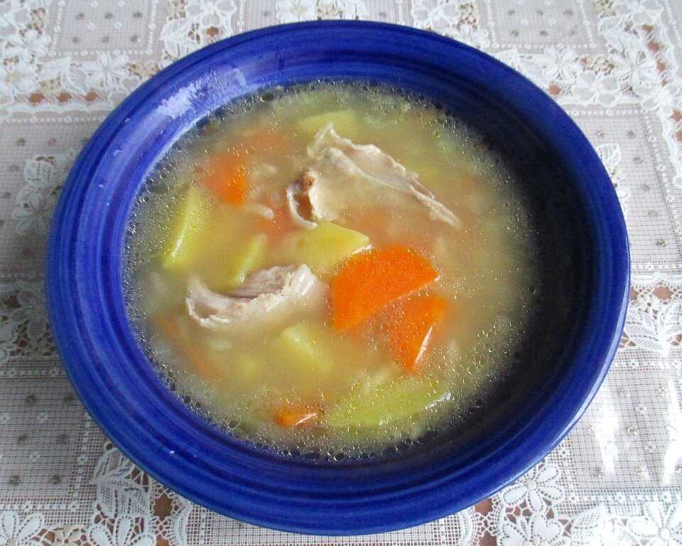 Сырный суп с плавленым сыром, курицей и шампиньонами