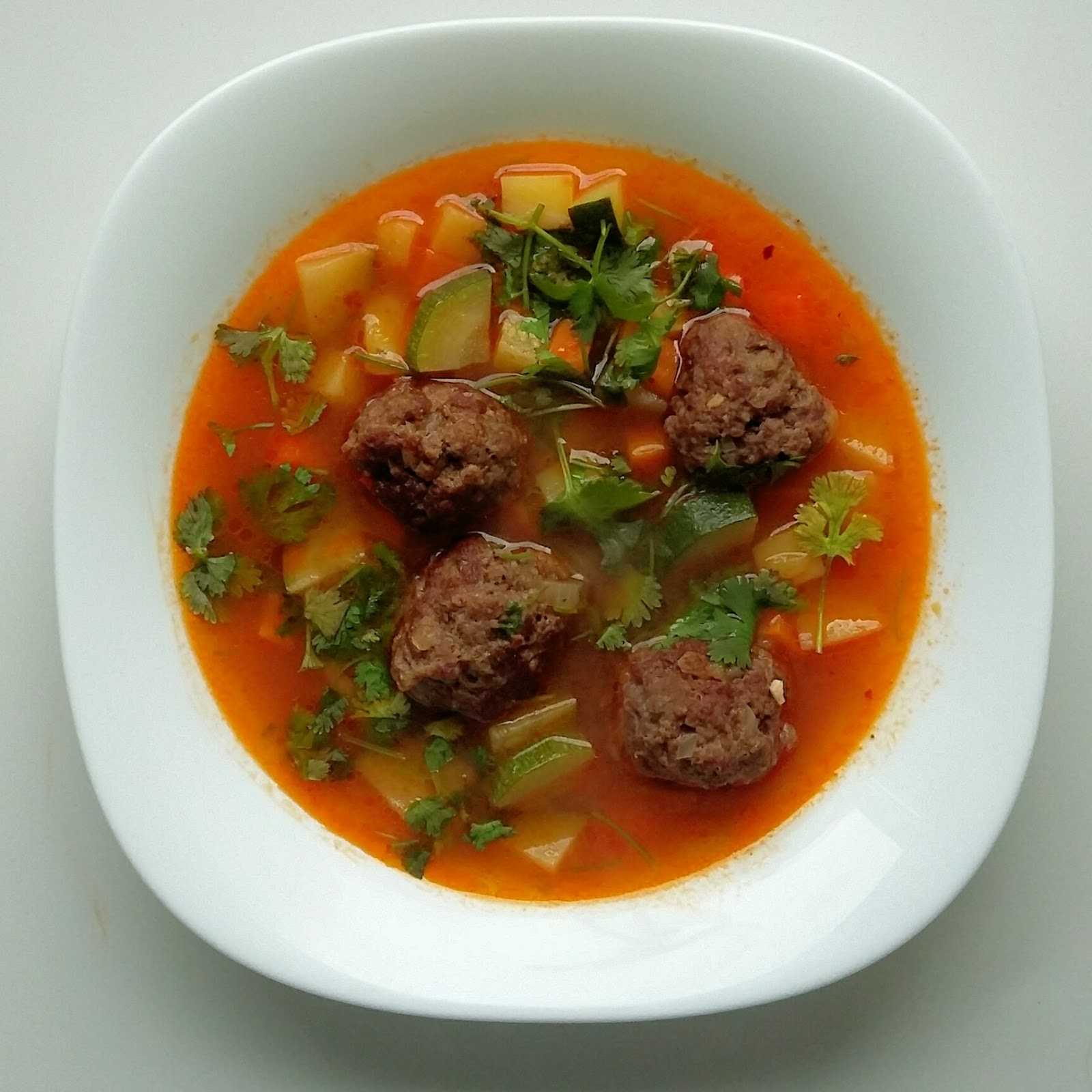 Суп с фрикадельками по узбекски