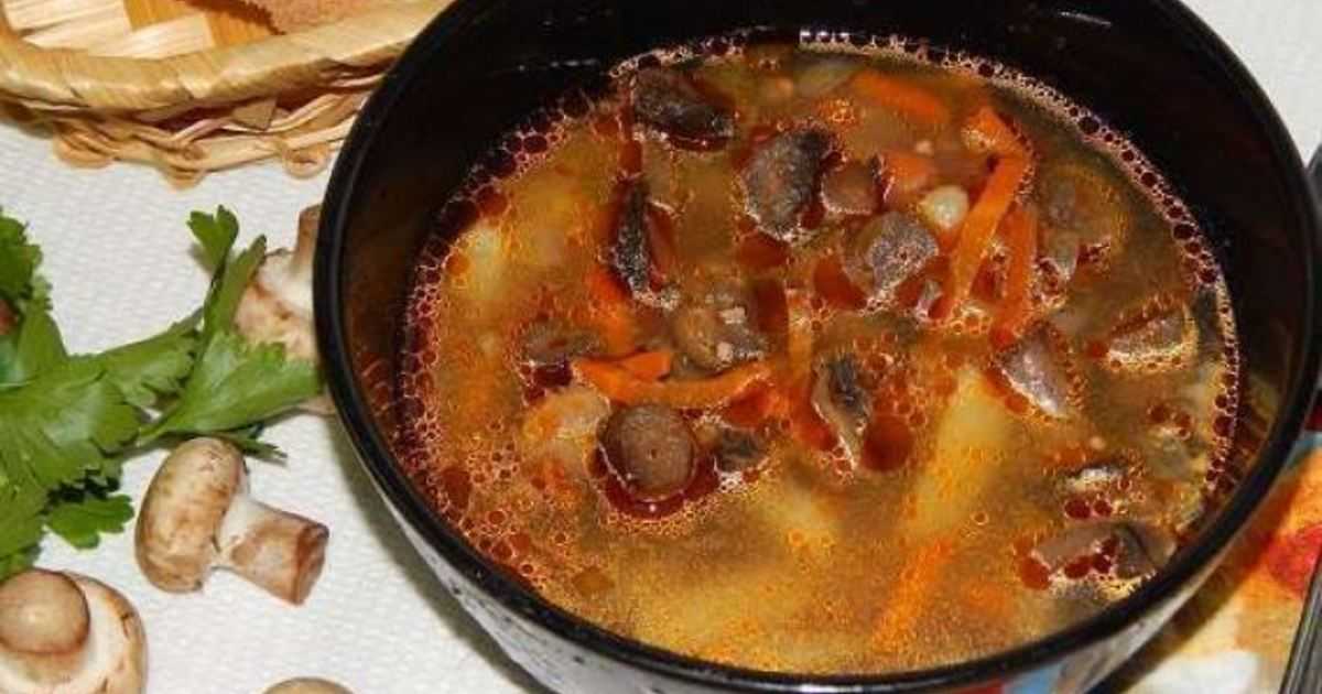 Грибной суп-лапша