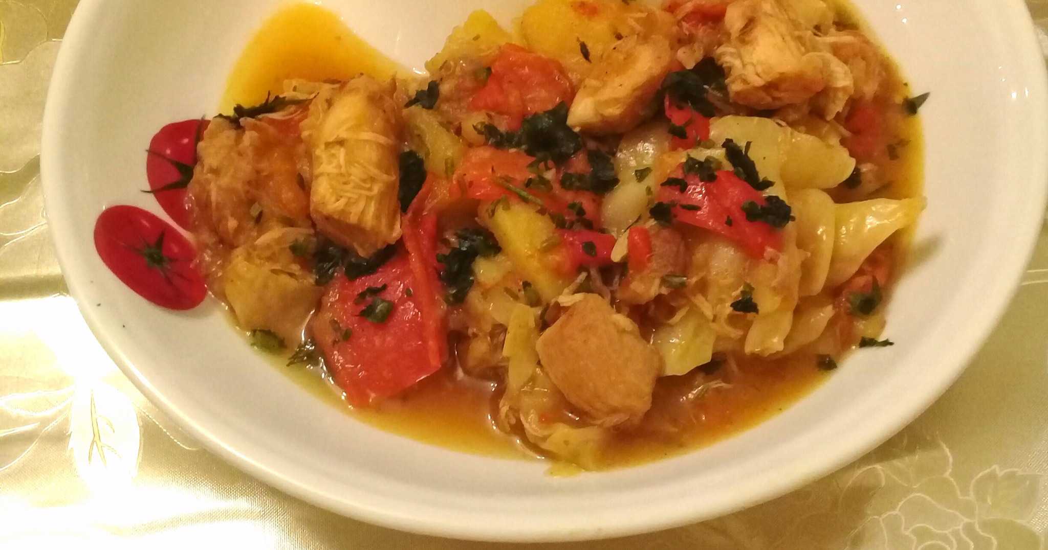 Рагу соус овощное с курицей
