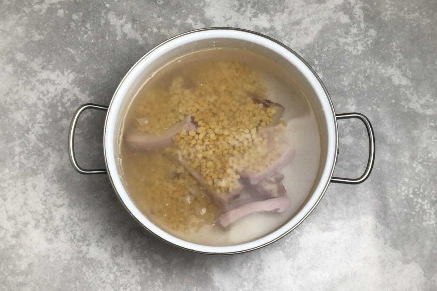 Рецепт гороховый суп на копченых ребрышках рецепт с фото