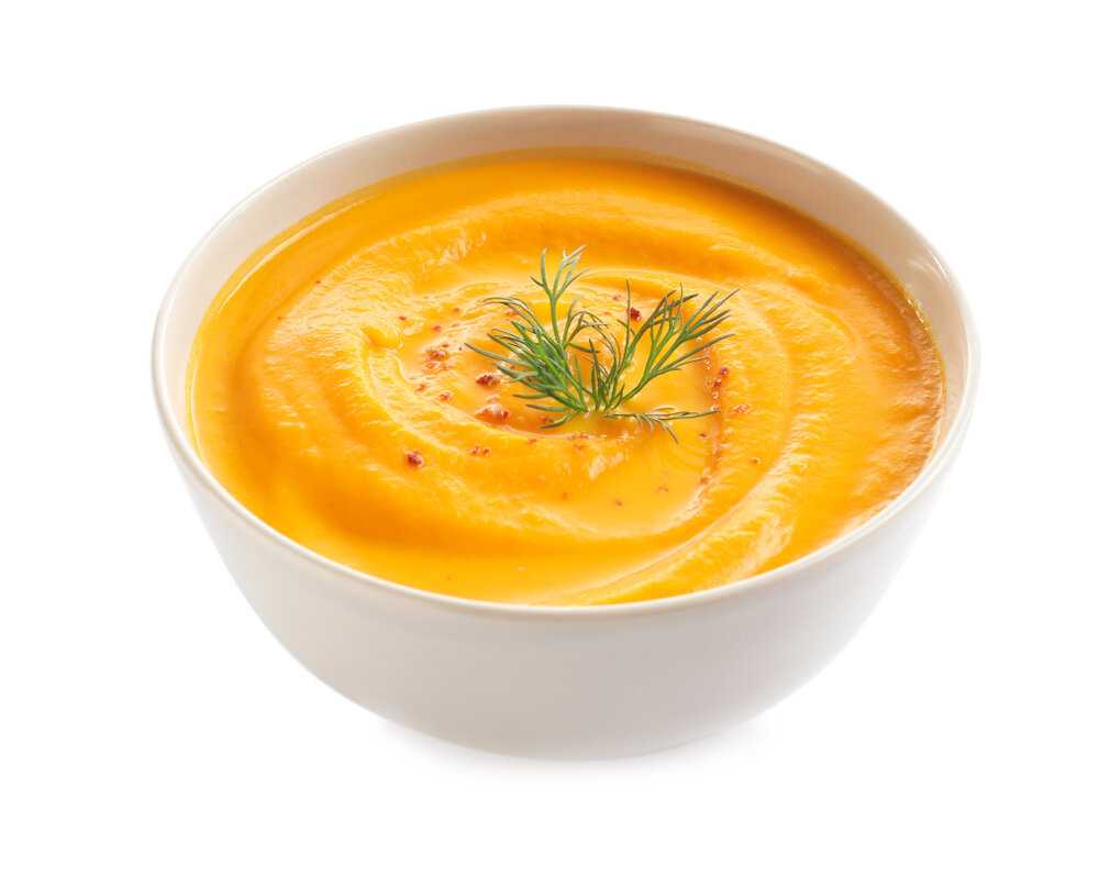 Крем-суп из картофеля и и запеченного чеснока с куриным филе