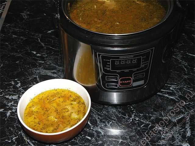 Куриный суп в мультиварке с овощами