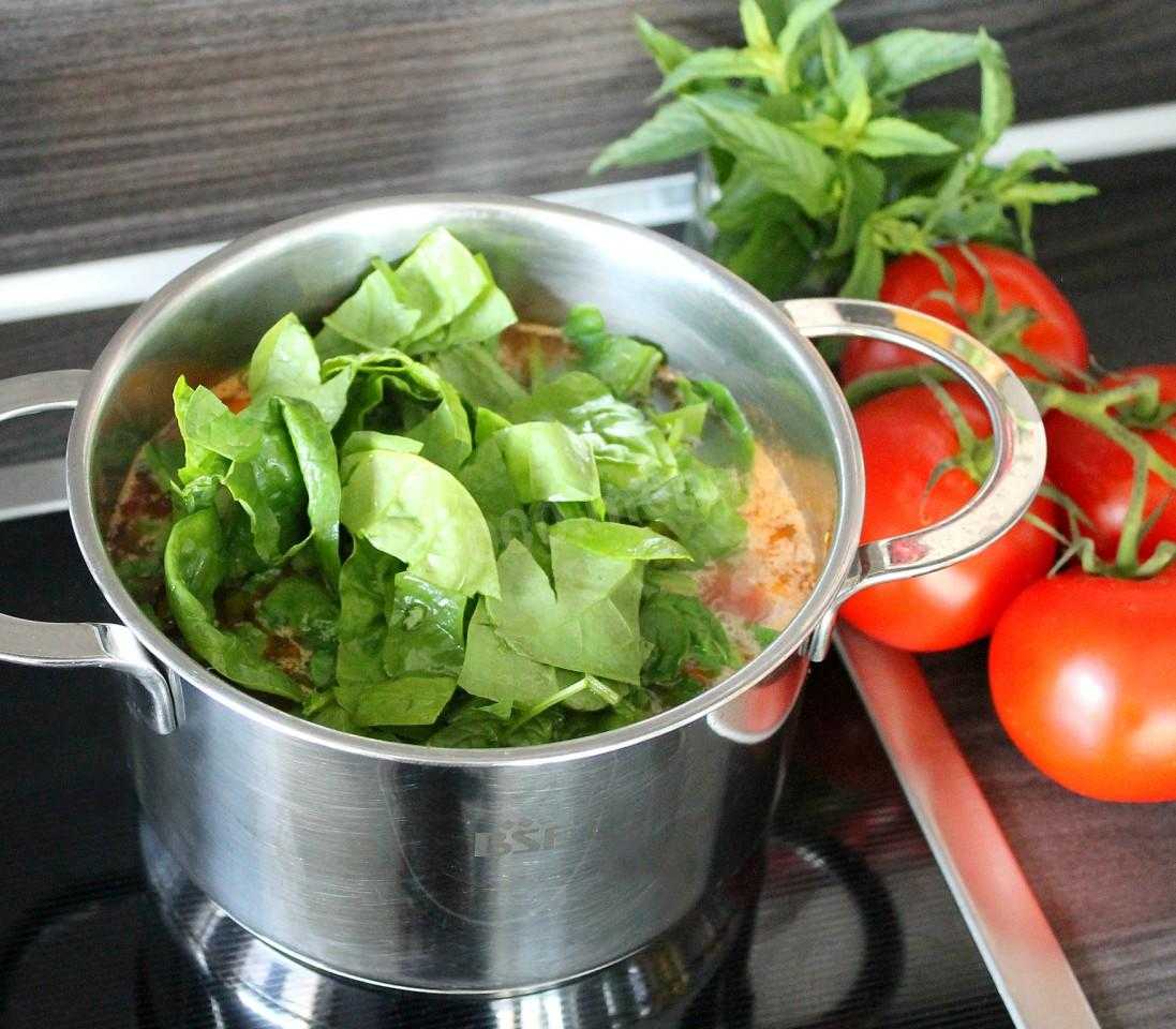 Рыбный суп с грибами и шпинатом — пошаговый рецепт с фото