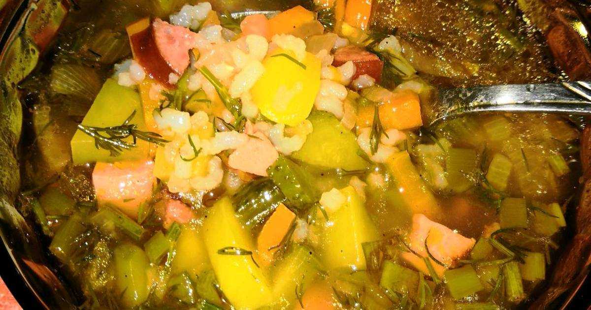 Рассольник с копченой колбасой и перловкой рецепт с фото пошагово - 1000.menu