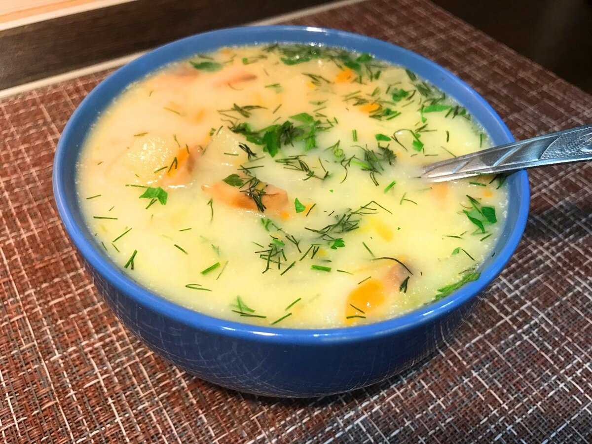 Грибной суп с курицей из шампиньонов