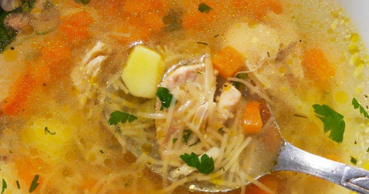 Куриный суп с вермишелью - пошаговый рецепт с фото | ne-dieta