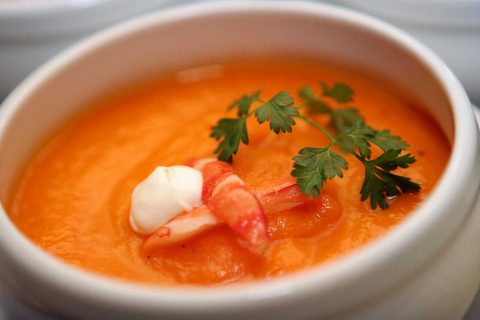Тыквенный суп-пюре с креветками рецепт с фото