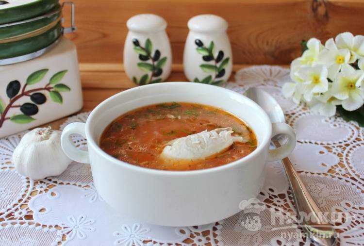 Суп харчо из курицы классический с томатной пастой и кинзой рецепт с фото - 1000.menu