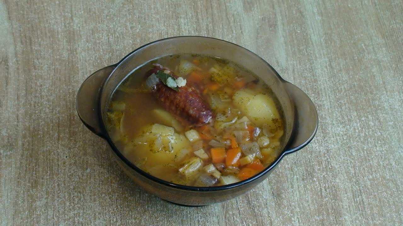 Гороховый суп с копченостями — 4 пошаговых рецепта