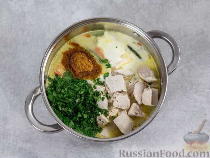 Суп с баклажанами, помидорами, перцем и стручковой фасолью