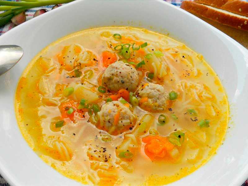 Картофельный суп с фрикадельками и вермишелью - пошаговый рецепт с фото
