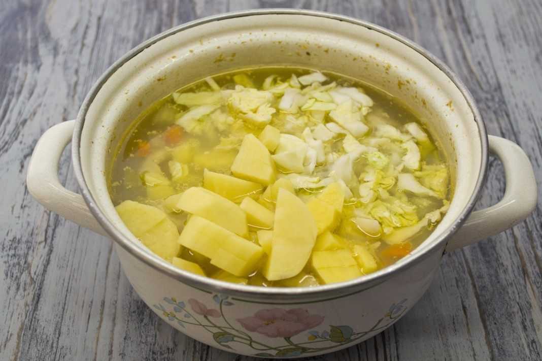 Картофельный суп с макаронами