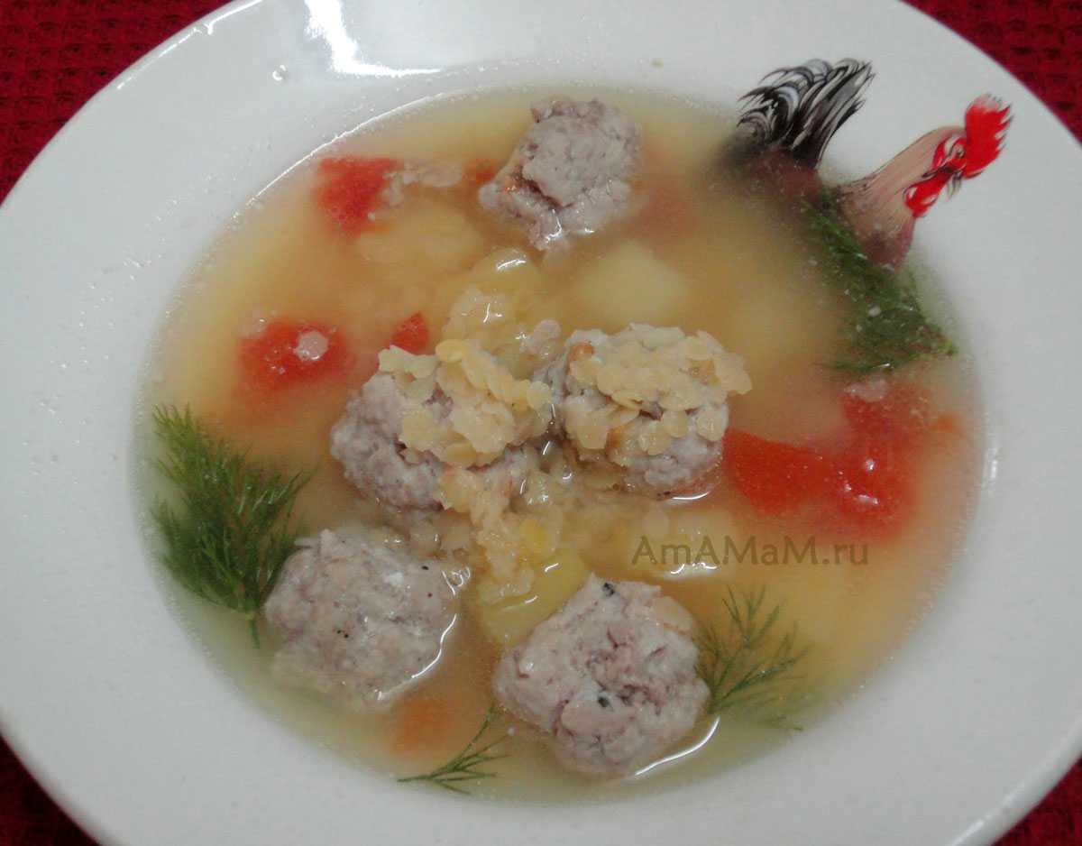 Чечевичный суп с курицей