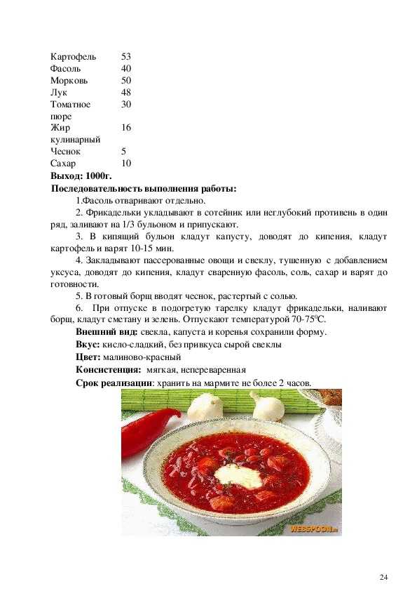 Борщ холодный по-криворожски (украинская кухня) | советский общепит