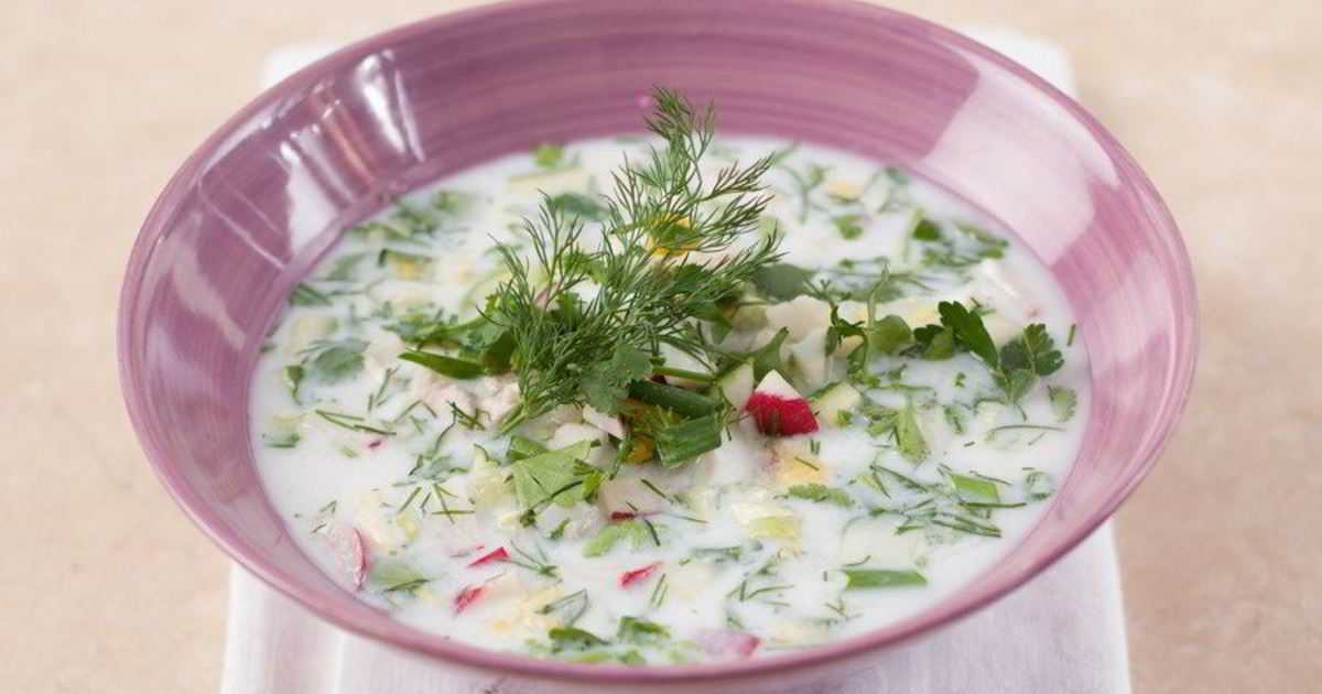 Холодный огуречный суп с йогуртом