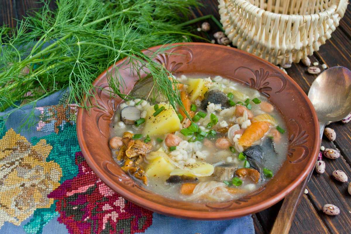 Постный суп с фасолью и грибами - пошаговый рецепт с фото