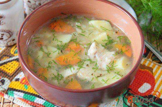 Рыбный суп с консервированной горбушей и рисом