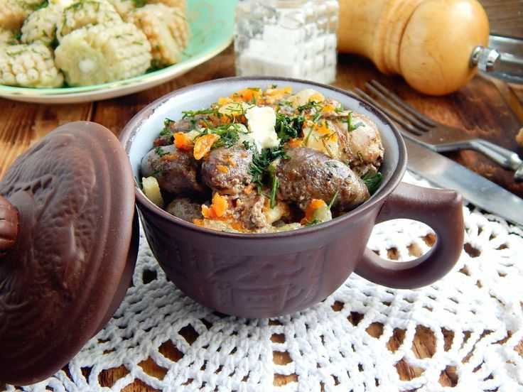 Суп из куриных желудков