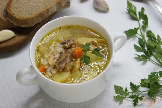 Рыбный суп с перловкой