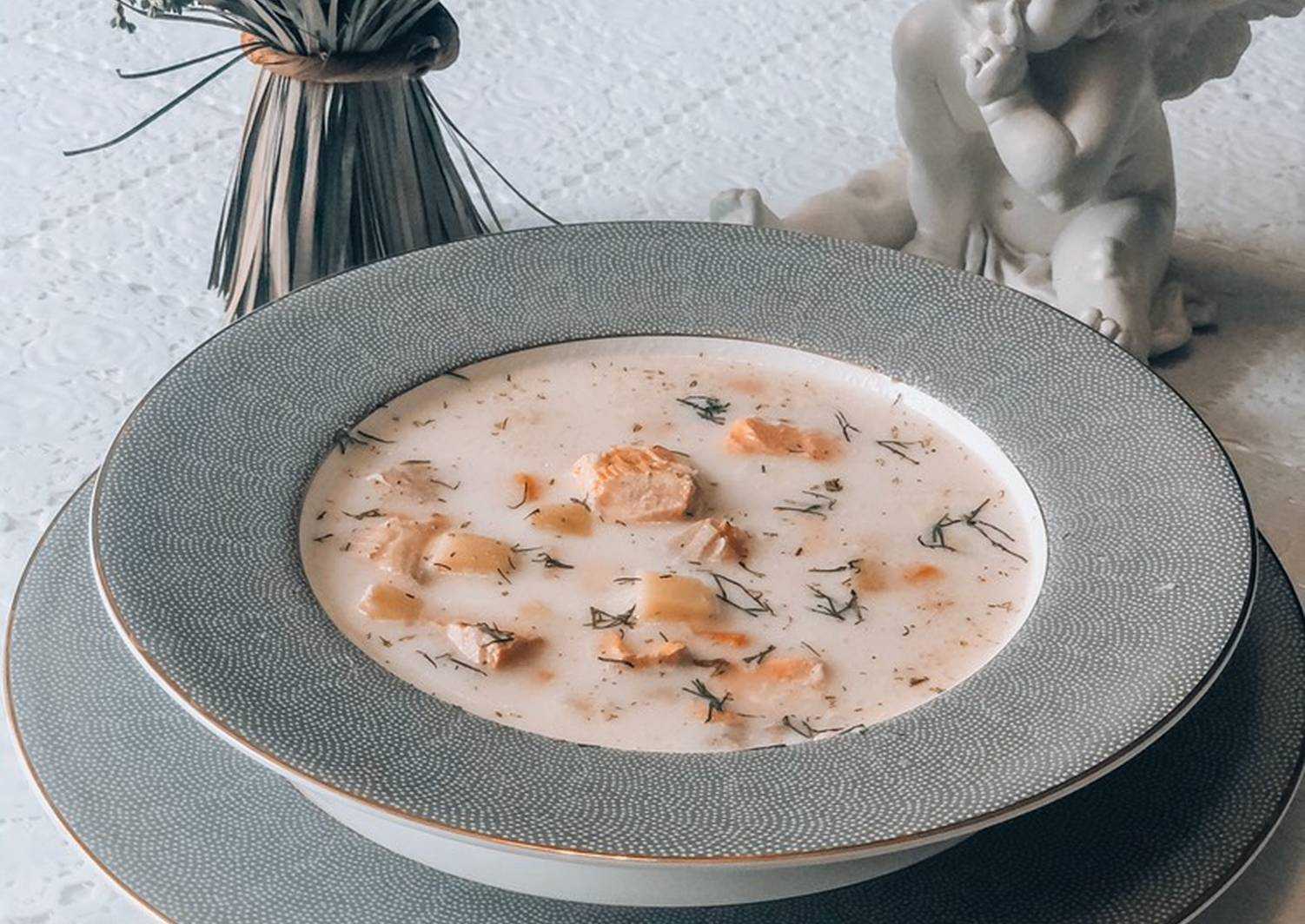 Финский суп с лососем и сливками название