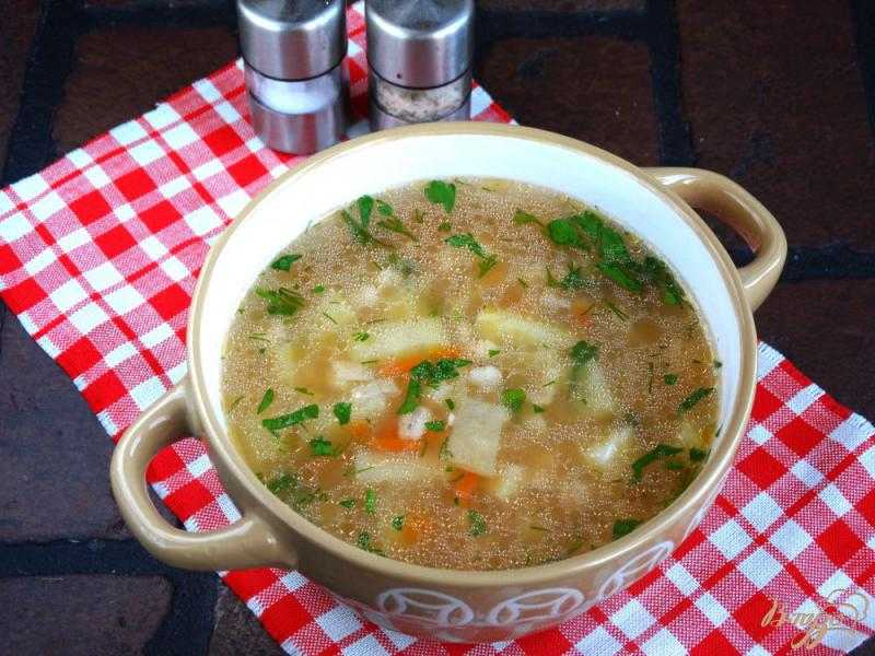 Суп с перловкой на курином бульоне - 13 пошаговых фото в рецепте