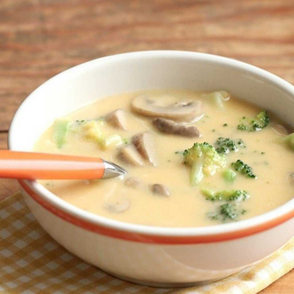 Сырный суп пюре с грибами и плавленным сыром рецепт с фото