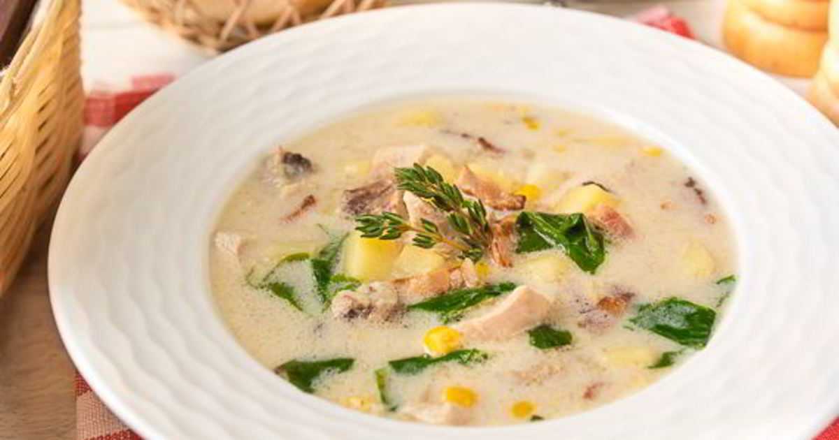 Сливочный суп рецепт с плавленным сыром и курицей с фото