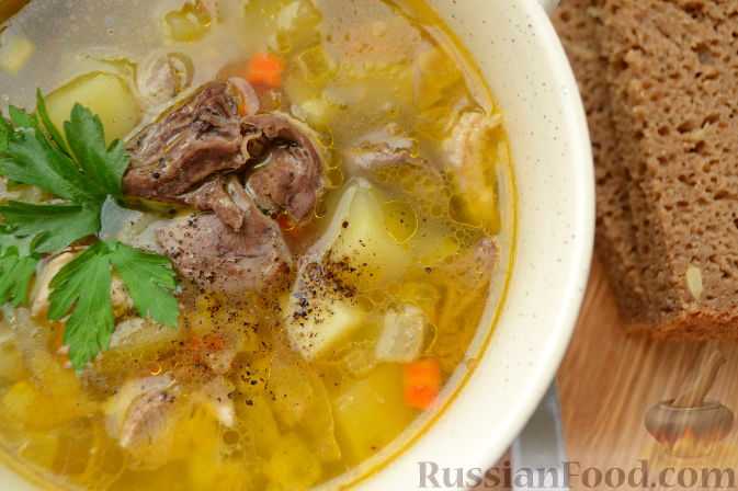 Суп с сердечками куриными — рецепты