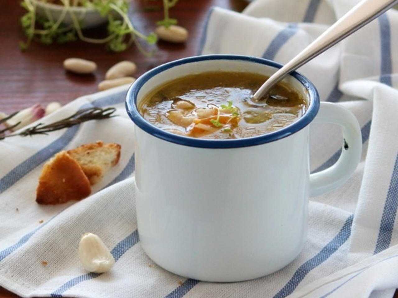 Суп капучино из белой фасоли - рецептоз
