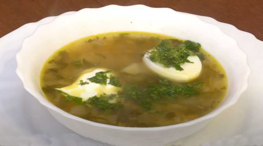 Щавелевый суп – классический рецепт с яйцом на мясном бульоне
