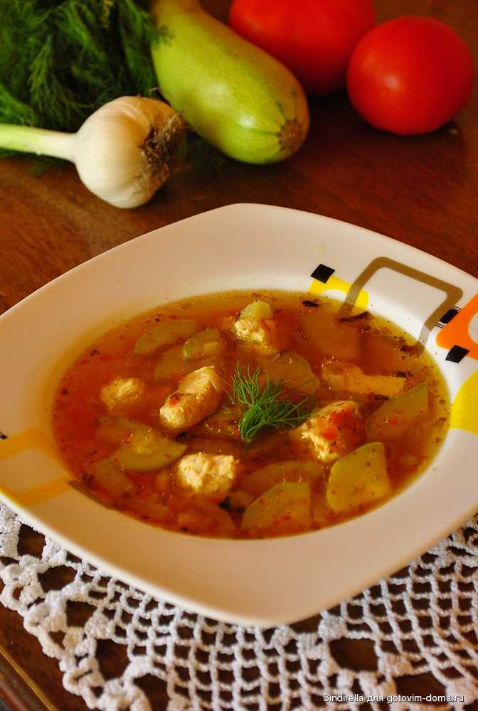 Овощной суп с кабачками