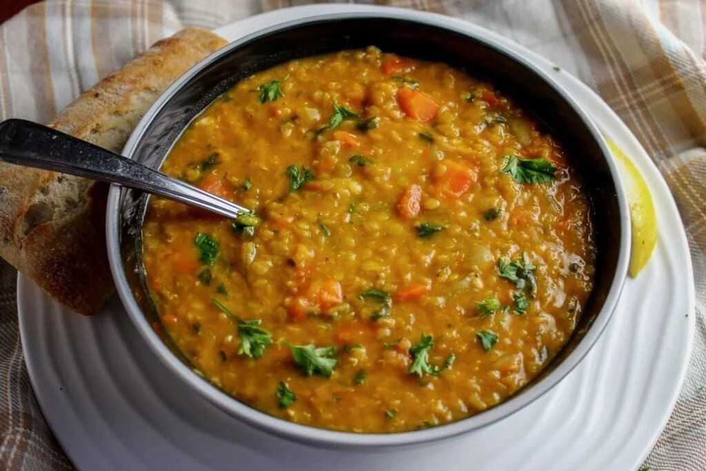 Постный суп из чечевицы без мяса