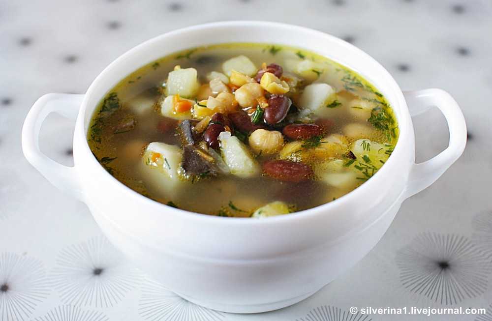 Постный суп с фасолью красной, белой, стручковой и консервированной - рецепты с грибами, томатом и рисом