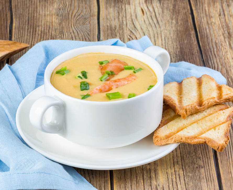 Сливочный суп с консервированной горбушей рецепт с фото пошагово - 1000.menu
