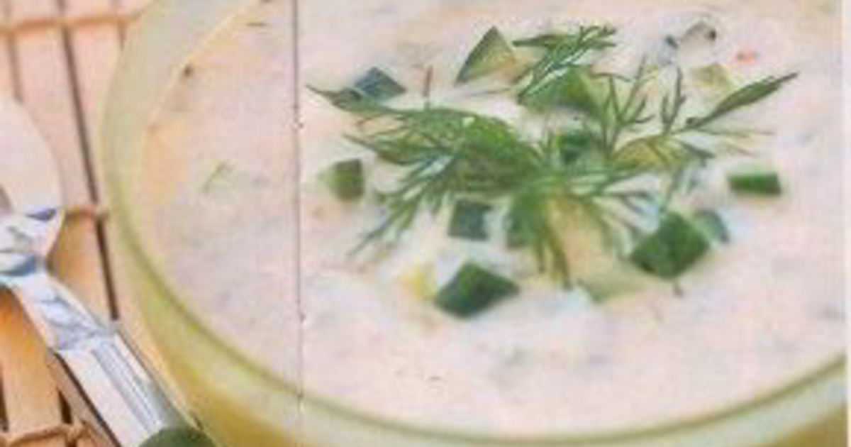 Суп из йогурта с зеленью