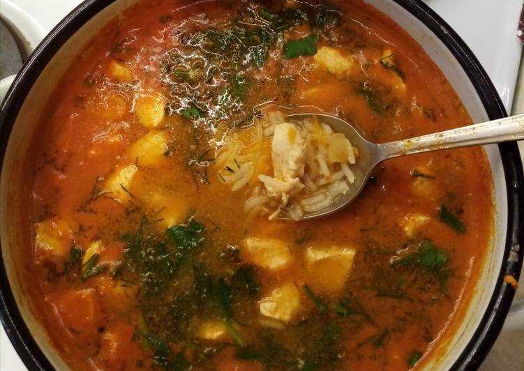 Пошаговый рецепт классического супа харчо из курицы с рисом