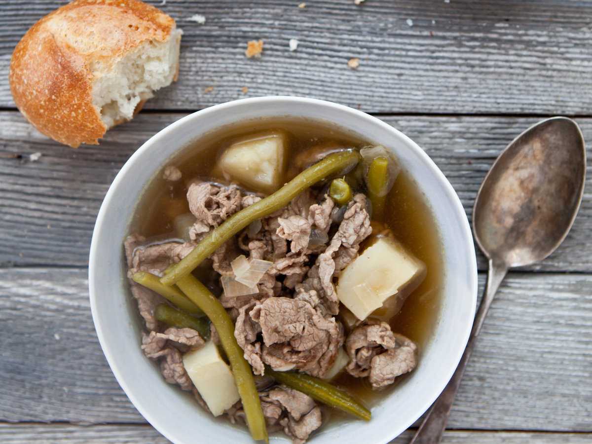 Картофельный суп со свининой и овощами рецепт с фото пошагово
