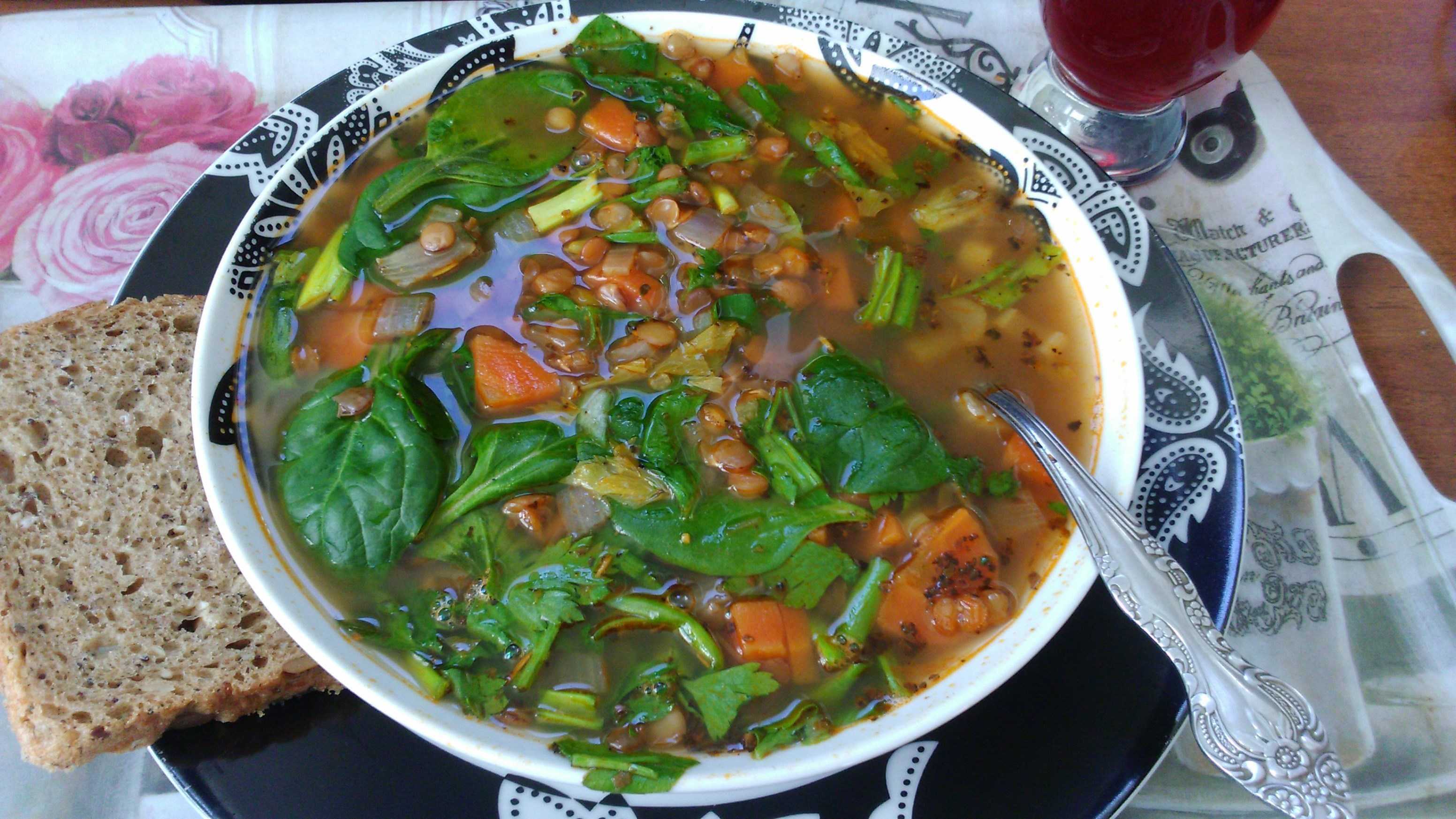 Суп из чечевицы зеленой