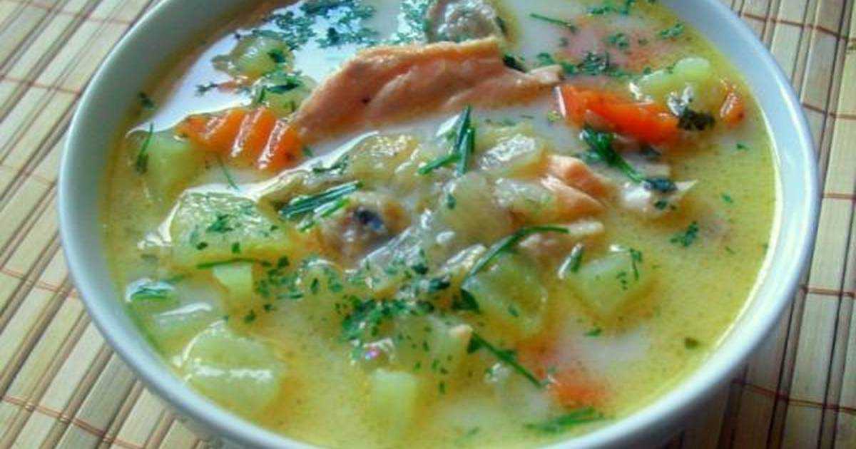 Норвежский суп с семгой и сливками