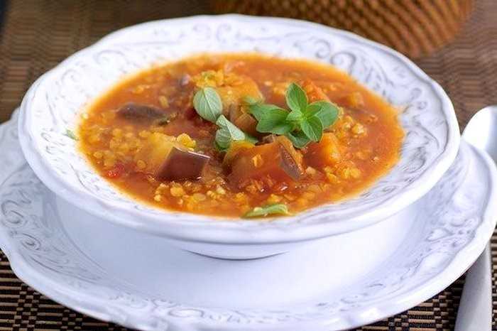 Суп из баклажанов с помидорами и другими вкусностями